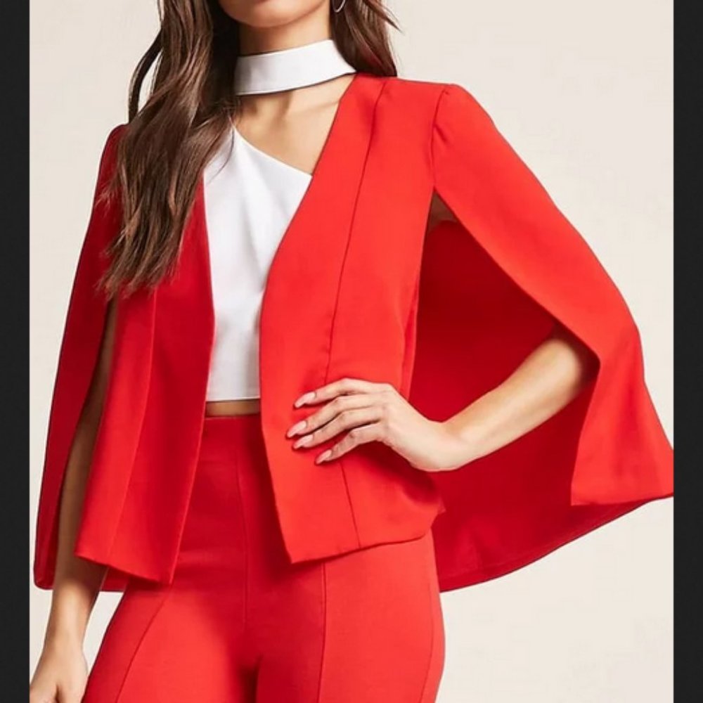Forever21 Open Front Cape / Capelet Blazer